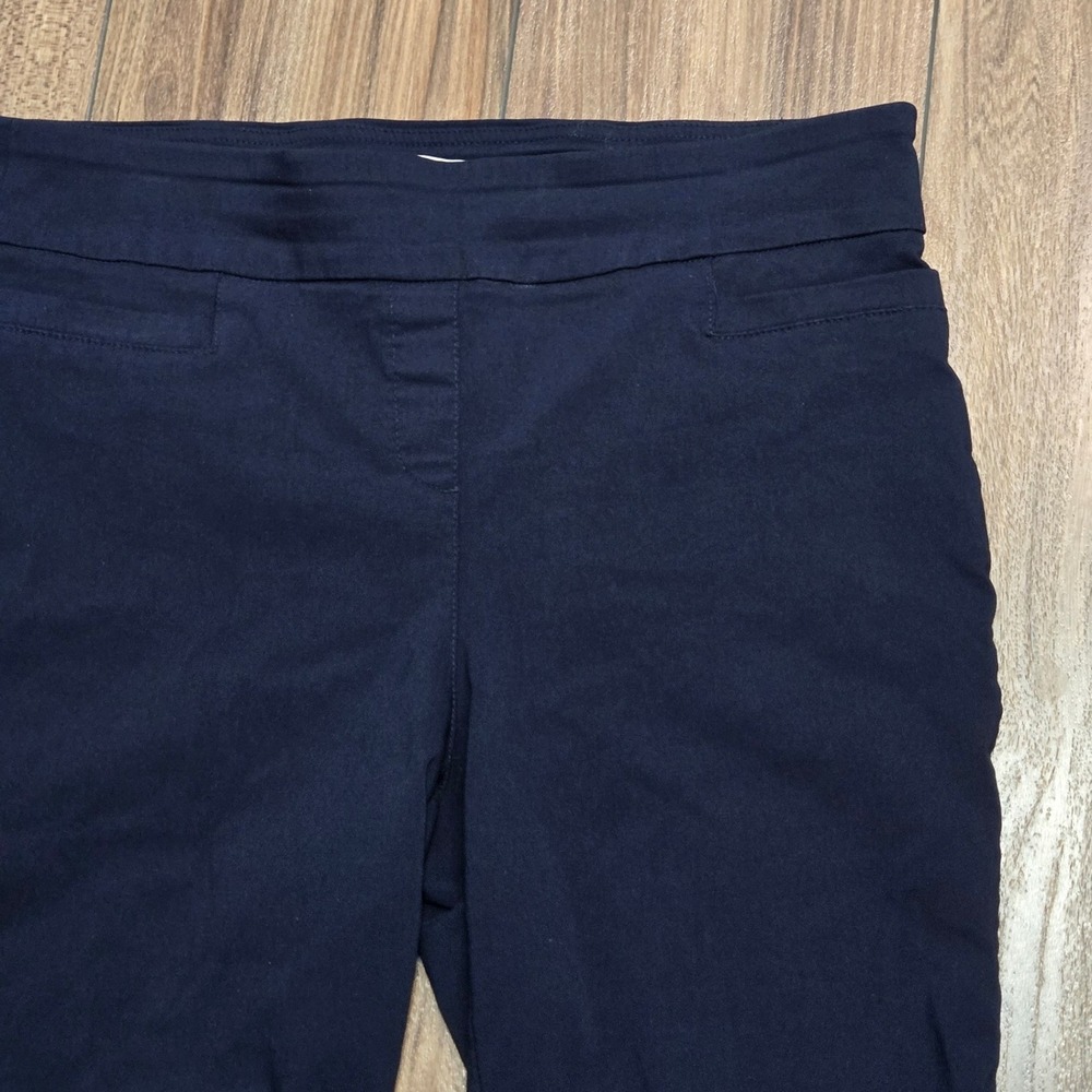 Dana Buchman Navy Blue Pull On Bermuda Shorts Stretch Size L Regular - Picture 3 of 11
